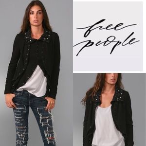 Free People We the Free Black Clash Snap jacket
